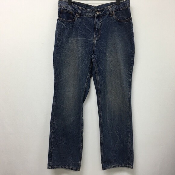 Riveted by Lee Women's Pants Size 14 Medium Blue Denim Jean - Picture 1 of 6